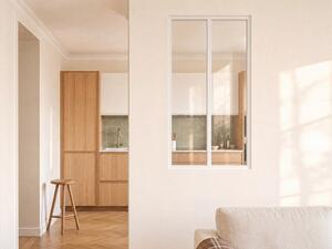 Vetrata stile industriale 60 x 130 cm (L x H) in Alluminio termolaccato Bianco - BAYVIEW