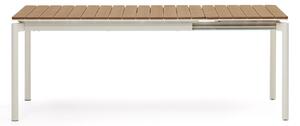 Tavolo outdoor allungabile Canyelles poliestirene e alluminio bianco opaco 140(200) x90cm
