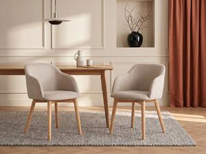 Sedia Tessuto e Hevea Beige - Lotto di 2 - JELISA