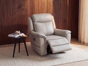 Poltrona relax elettrica in Pelle Grigio - ADELIO
