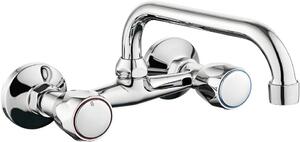 Rubinetto da cucina con beccuccio alto, cromato, girevole a 360 gradi, per uso in cucina