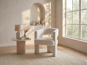 Poltrona in Tessuto bouclette Bianco - FONTANOVA