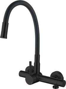 Rubinetto da cucina da montare a parete, attacco da 3/4 di pollice, girevole a 360°, con 2 modalità di spruzzo, adatto per lavastoviglie e