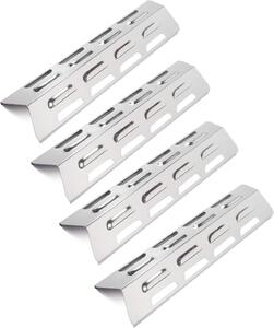 Piastre riscaldanti in acciaio inossidabile per barbecue a gas, confezione da 4, dimensioni 41 x 10 cm, per accessori da barbecue