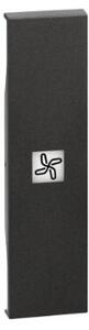 Pannello frontale a modulo singolo con simbolo del ventilatore LN KG01RN Living Now Biticino - Nero