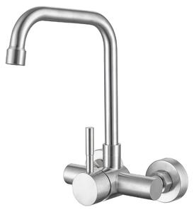 Rubinetto da cucina da montare a parete, con distanza tra i fori per l'acqua calda e fredda di 110 mm