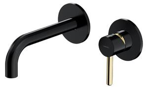 Omnires Y Y1215HBLGL Miscelatore da lavabo da incasso, nero-oro