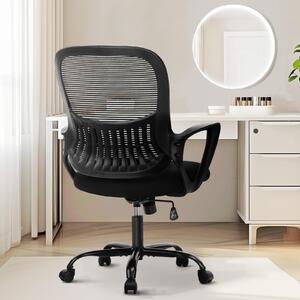 Sedia da ufficio ergonomica con supporto lombare, rivestita in mesh, con rotelle, braccioli regolabili, ideale per l'uso domestico