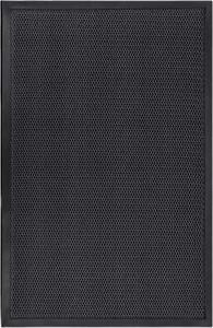 Ruhhy 26185 Tappeto per la pulizia dell'ingresso 3D, 90 x 60 cm, nero