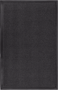 Ruhhy 26185 Tappeto per la pulizia dell'ingresso 3D, 90 x 60 cm, nero