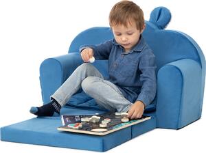 Divano letto per bambini "Palermo" - pieghevole, sicuro e lavabile - con borsa e cuscino 71x35/91x48 cm | PillowPrim