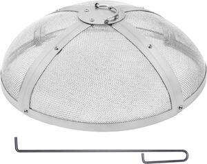 Parascintille per vasche da fuoco 686 x 185 mm - Griglia parascintille in acciaio inox - Cofano parascintille con fori a maglia da 2 mm - Cofano parascintille per vasche da fuoco - Ideale per vasche da fuoco e caminetti