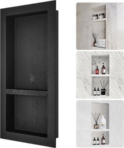 Nicchia a parete 10x40,64x81,28cm - Nicchia doccia piastrellabile - Doppio strato impermeabile - Nicchia per bagno camera da letto studio - Materiale parete posteriore XPS/legno/cemento