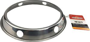 Realizzato in acciaio inossidabile, altezza 3 cm, diametro 19 cm, adatto per griglie a gas e wok