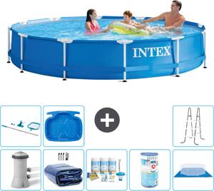 Piscina autoportante rettangolare - 366x76 cm - 9 pezzi - Modello S41748