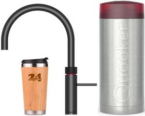 "QUOOKER FUSION Round COMBI B Black & 100°C mixer tap (22FRBLK)" Miscelatore per lavello con funzione di acqua bollente a 100°C *Inclusa tazza termica