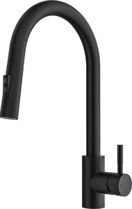 Miscelatore da cucina flessibile, con doccetta estraibile da 45 cm, girevole a 360°, in acciaio inossidabile, per la cucina