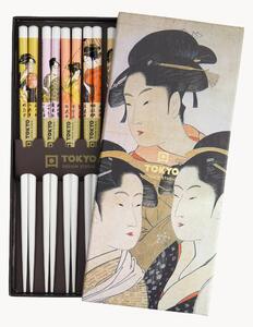 Set di 5 paia di bacchette in bambù Geisha