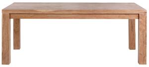 Tavolo da pranzo in legno chiaro in legno massello di acacia 180 x 90 cm tradizionale country Beliani