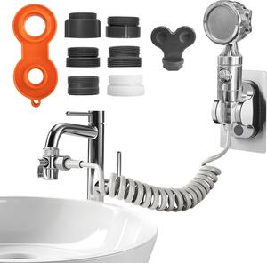 Rubinetto da cucina con tubo estensibile da 3 metri, doccetta manuale per lavandino, 3 modalità di erogazione, ideale per la cucina