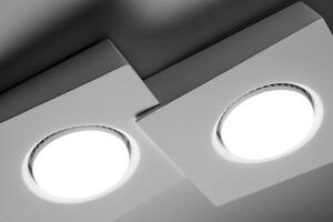 SFORZIN ILLUMINAZIONE Plafoniera a Soffitto Design Moderno da Interno in Gesso 2 Luci colore Bianco - T372 Anchise