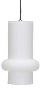 Lampada a sospensione Hübsch, Pilule Down, dimmerabile, Bianco, Soggiorno, Vetro, Scandinavo
