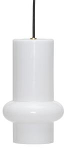 Lampada a sospensione Hübsch, Pilule Down, dimmerabile, Bianco, Soggiorno, Vetro, Scandinavo