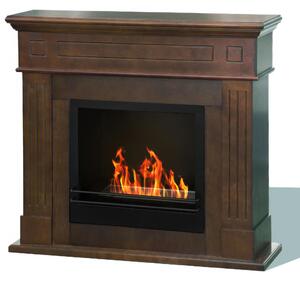 Camino a bioetanolo biocamino da terra Cambridge in legno Marrone 110x37x102h
