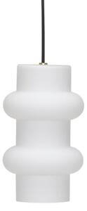 Lampada a sospensione Hübsch, Pilule Double, dimmerabile, Bianco, Soggiorno, Vetro, Scandinavo