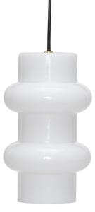 Lampada a sospensione Hübsch, Pilule Double, dimmerabile, Bianco, Soggiorno, Vetro, Scandinavo