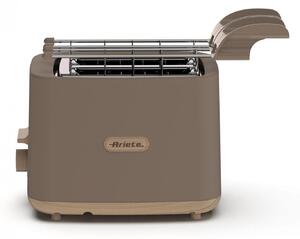 Ariete Tostapane con Pinze 2 Fette Potenza 760 Watt con 7 Livelli di Doratura colore Tortora - 00C015707AR0 Breakfast Wood
