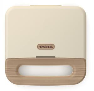 Ariete Tostapane Piastra per Toast e Sandwich Antiaderente Potenza 750 Watt colore Beige - 00C197106AR0 Breakfast Wood