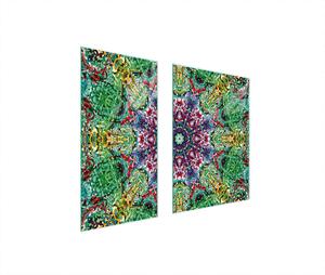 Piastre copri fornelli 2 pezzi 75x52 Copri piano cottura in Vetroceramica tagliere in vetro Pezzi colorati
