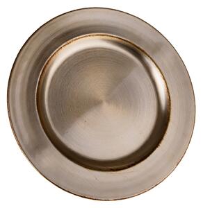 Set 12 Sotto Piatti Decorativi Ø28 cm Oro/Marrone