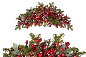 Sopra Porta Wild Rose Lunghezza 55 cm Rosso/Verde