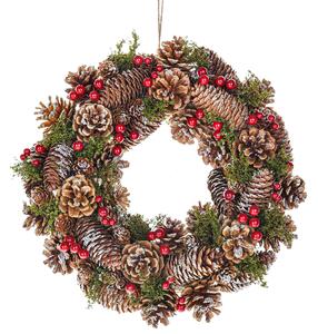 Corona con Bacche Ø36 cm Rosso