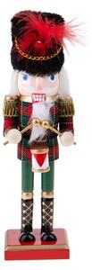 Set 2 Schiaccianoci di Natale con Tamburo H25 cm in Legno