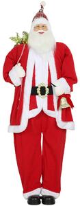 HOMCOM Babbo Natale in piedi, alto 1,6 m, con regalo, campanelli di Natale e Funzione sonora | Aosom Italy