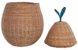 Cesto a forma di pera in giacinto d'acqua colore naturale cameretta bambini cesto portaoggetti portabiancheria Beliani