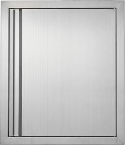 Porta di accesso al barbecue in acciaio inox - 457 x 533 mm - Porta verticale a parete con maniglia a scomparsa - per isola barbecue, stazione barbecue, mobile esterno
