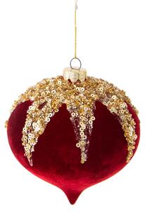 Set 4 Onion Velvet con Strass Ø10 cm Oro