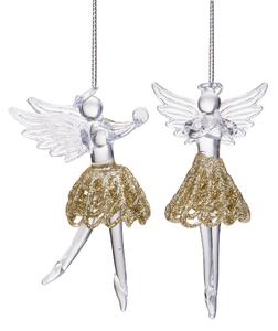 Set 6 Angeli 10 cm Clear/Oro