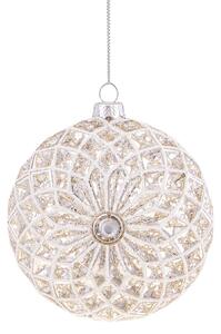 Set 4 disco con Strass Ø11 cm Bianco