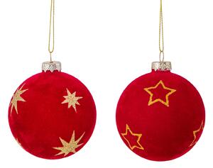 Set 6 Palline Decorative per Albero di Natale Velluto Ø8 cm