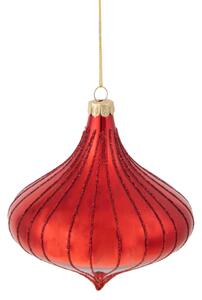 Set 8 Trottola Ø10 cm Rosso/Rosso Glitter