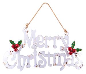 Decoro Merry Christmas H61 cm Bianco