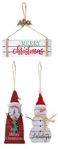 Set di 48 Decori Legno da Appendere 15 cm
