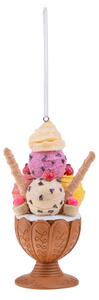 Set 2 Coppa Gelato Decoro 11,5 cm Bianco/Rosso/Verde