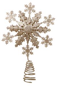 Set 2 Puntale Fiocco Neve 30,5 cm Oro