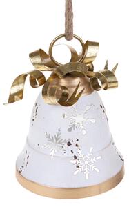 Campana con Fiocco 28 cm Crema/Oro